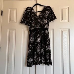 Isaac Mozarabic IMNYC black Sutton fit flare dress